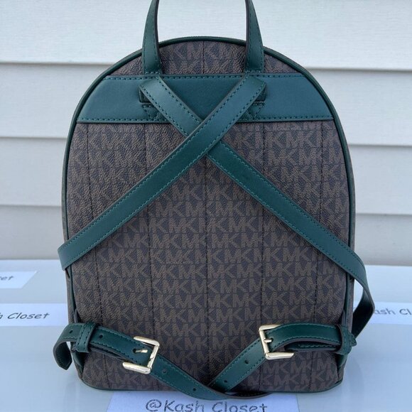 Michael Kors backpack kenly medium bag MK signature racing green - Picture 4 of 12